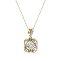 buy 9 carat yellow gold 25 point diamond infinity crossover pendant 5f16ec4c59af8