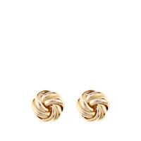 buy 9 carat yellow gold 9mm three way knot earrings 5f1ed6bdecdd3