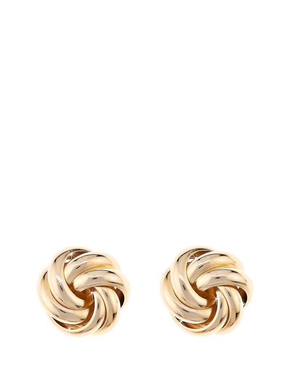 buy 9 carat yellow gold 9mm three way knot earrings 5f1ed6c2e9380
