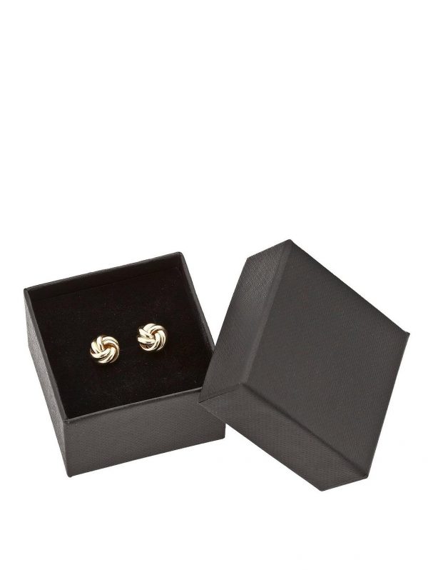buy 9 carat yellow gold 9mm three way knot earrings 5f1ed6c4b451e