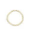 buy 9 carat yellow gold solid diamond cut 8 inch curb bracelet 5f183dfda4010