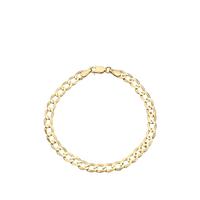 buy 9 carat yellow gold solid diamond cut 8 inch curb bracelet 5f183dfda4010