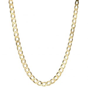 buy 9 carat yellow gold solid diamond cut curb 20 inch chain 5f1a6fc1aab38