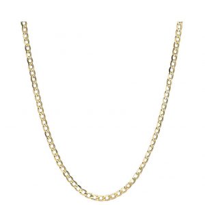 buy 9 carat yellow gold solid diamond cut ladies 18 inch curb chain 5f212481d35f4