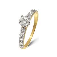 buy 9 yellow gold 1 carat diamond solitaire 0 40ct set shoulders 0 60ct ring 5f191f8fbf8c9