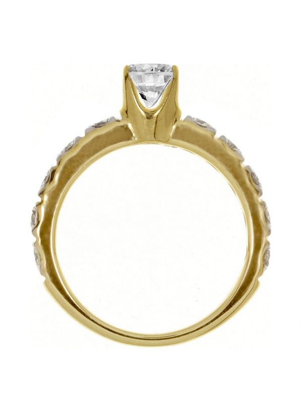 buy 9 yellow gold 1 carat diamond solitaire 0 40ct set shoulders 0 60ct ring 5f191f9355b70