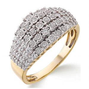buy 9ct gold 1 2 carat diamond total 5 row eternity ring 5f191fe812ce9