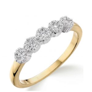 buy 9ct gold 20 point diamond 5 stone eternity ring 5f1d82a158e1a