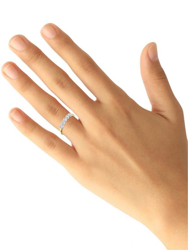 buy 9ct gold 20 point diamond 5 stone eternity ring 5f1d82a6cb4bf