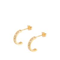 buy 9ct gold cubic zirconia channel half hoop earrings 5f22cb4f3fe1f