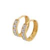 buy 9ct gold cubic zirconia huggie hoop earrings 5f16ed287b173