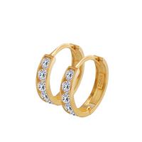 buy 9ct gold cubic zirconia huggie hoop earrings 5f16ed287b173