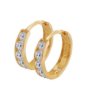 buy 9ct gold cubic zirconia huggie hoop earrings 5f16ed3269f17