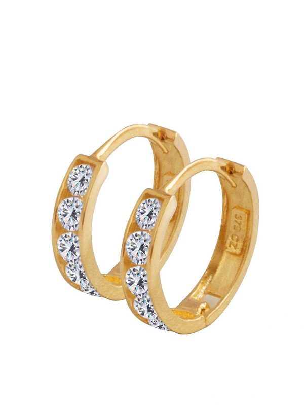 buy 9ct gold cubic zirconia huggie hoop earrings 5f16ed3269f17