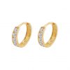 buy 9ct gold cubic zirconia huggie hoop earrings 5f16ed395c33c