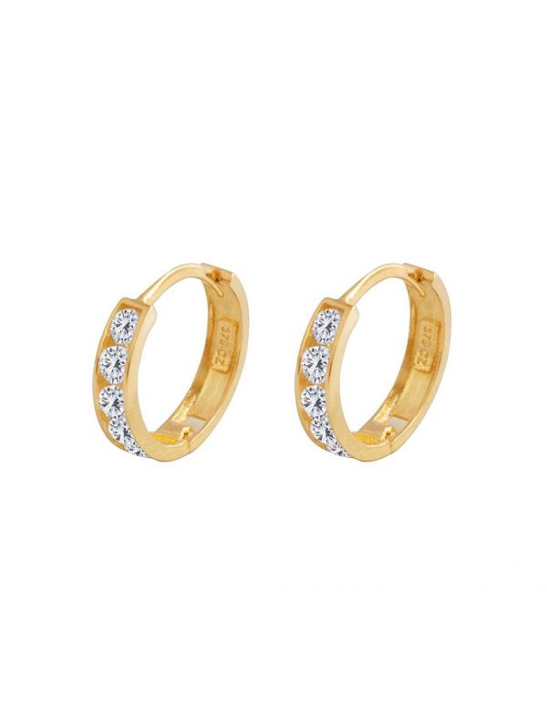buy 9ct gold cubic zirconia huggie hoop earrings 5f16ed395c33c
