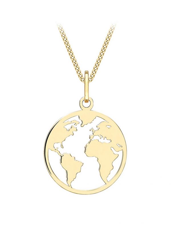 buy 9ct gold earth cut out pendant necklace 5f16eb990d734