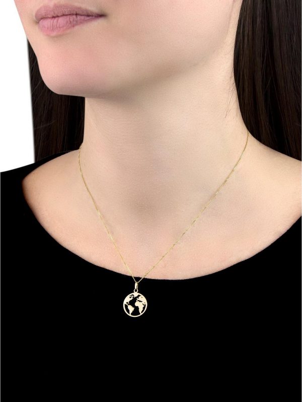 buy 9ct gold earth cut out pendant necklace 5f16eb9a73bbc