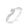 buy 9ct white gold 15 point diamond cluster tapered shoulder ring 5f15996f01c11