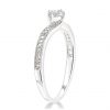 buy 9ct white gold 15 point diamond cluster tapered shoulder ring 5f15997344101