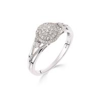 buy 9ct white gold 18 point diamond cluster ring 5f191fcbc905e