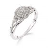 buy 9ct white gold 18 point diamond cluster ring 5f191fd276891