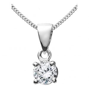 buy 9ct white gold 25 point diamond solitaire pendant 5f16eb7933e09