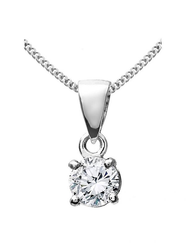 buy 9ct white gold 25 point diamond solitaire pendant 5f16eb7933e09