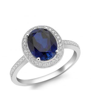 buy 9ct white gold blue cubic zirconia oval ring 5f1ae00e19600