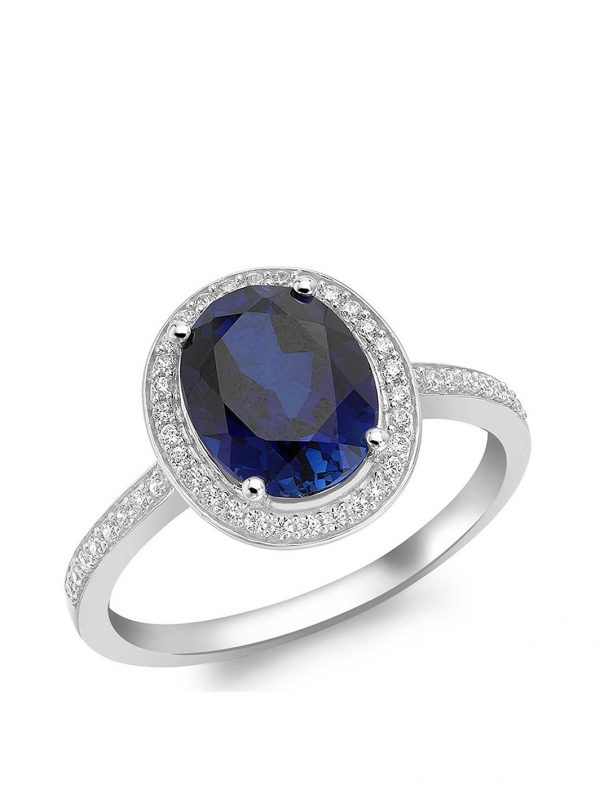 buy 9ct white gold blue cubic zirconia oval ring 5f1ae00e19600
