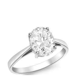 buy 9ct white gold cubic zirconia oval solitaire ring 5f191fb172d3f