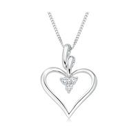 buy 9ct white gold diamond heart pendant 5f212493eb428