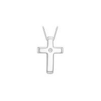 buy 9ct white gold diamond set cross pendant necklace 5f1ae07722bba