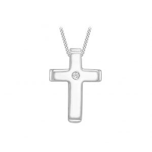 buy 9ct white gold diamond set cross pendant necklace 5f1ae07d057d3