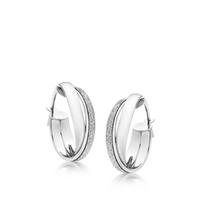 buy 9ct white gold glitter hoop earrings 5f16ee5a35b4b