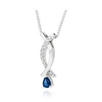 buy 9ct white gold sapphire and diamond pendant 5f16eb889ce89