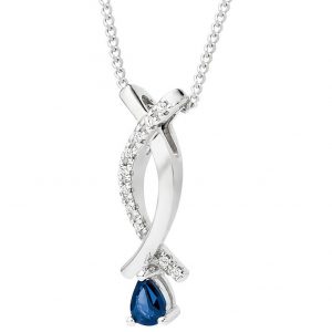buy 9ct white gold sapphire and diamond pendant 5f16eb8de6ce2