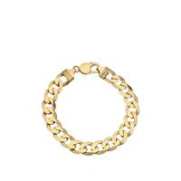 buy 9ct yellow gold 1 2 oz solid diamond cut curb bracelet 5f1d847746c47