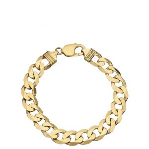 buy 9ct yellow gold 1 2 oz solid diamond cut curb bracelet 5f1d847a446db