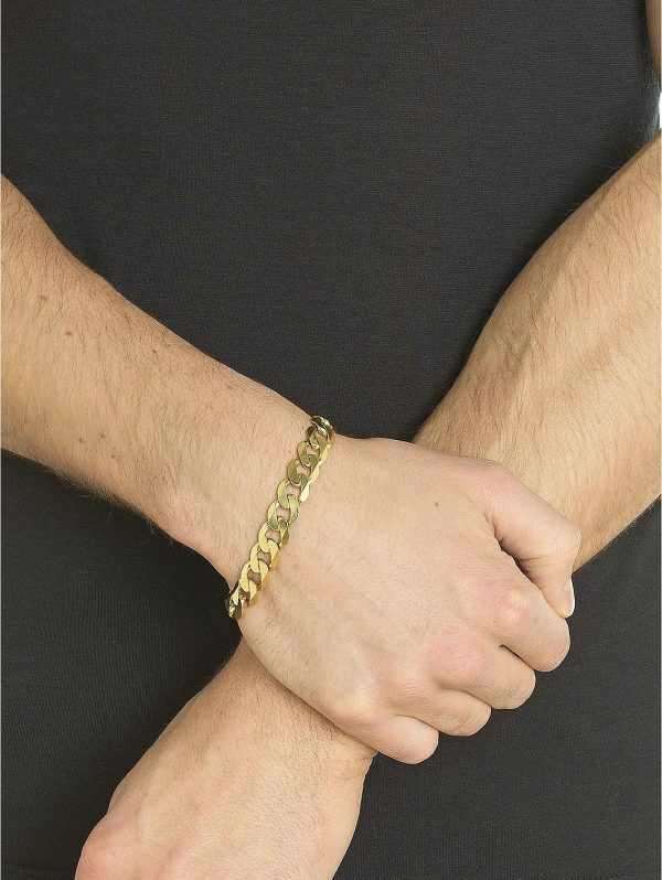 buy 9ct yellow gold 1 2 oz solid diamond cut curb bracelet 5f1d847b06e32