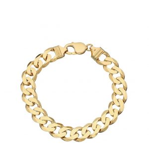 buy 9ct yellow gold 1 oz solid diamond cut curb bracelet 5f1d84434dcec