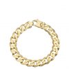 buy 9ct yellow gold 2 oz solid diamond cut curb bracelet 5f198f4e51185