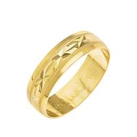 buy 9ct yellow gold diamond cut 6mm wedding band with message sealed with a kiss 5f2107437ebb2