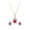 buy 9ct yellow gold treated ruby diamond jewellery set 5f21a4026dfa0