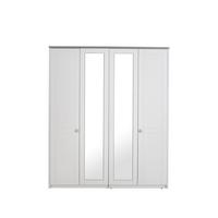 buy alderley part assembled 4 door mirrored wardrobe 5f1a5ad566950