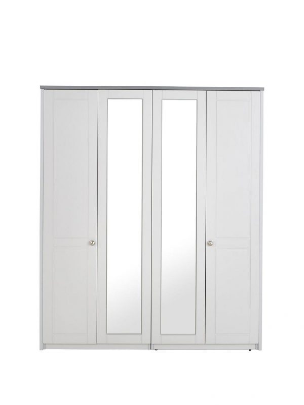 buy alderley part assembled 4 door mirrored wardrobe 5f1a5ad7910a7