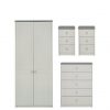 buy alderley ready assembled 4 piece package 2 door wardrobe chest of 5 drawers and 2 bedside chests 5f17bbcdbec48