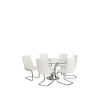 buy alice 130 cm round dining table 6 chairs 5f1a67b7113cf