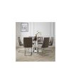 buy alice 160 cm rectangle glass and chrome dining table 6 velvet chairs 5f19162975b2f