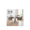 buy alice glass top dining table 4 alisha chairs chrome grey 5f1a684233095